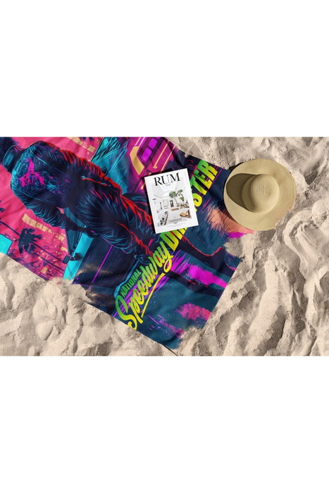 Mijölnir Speed Way 70 Toalla de Playa 70 x 130 cm Multicolor 70% Poliéster / 30% Poliamida